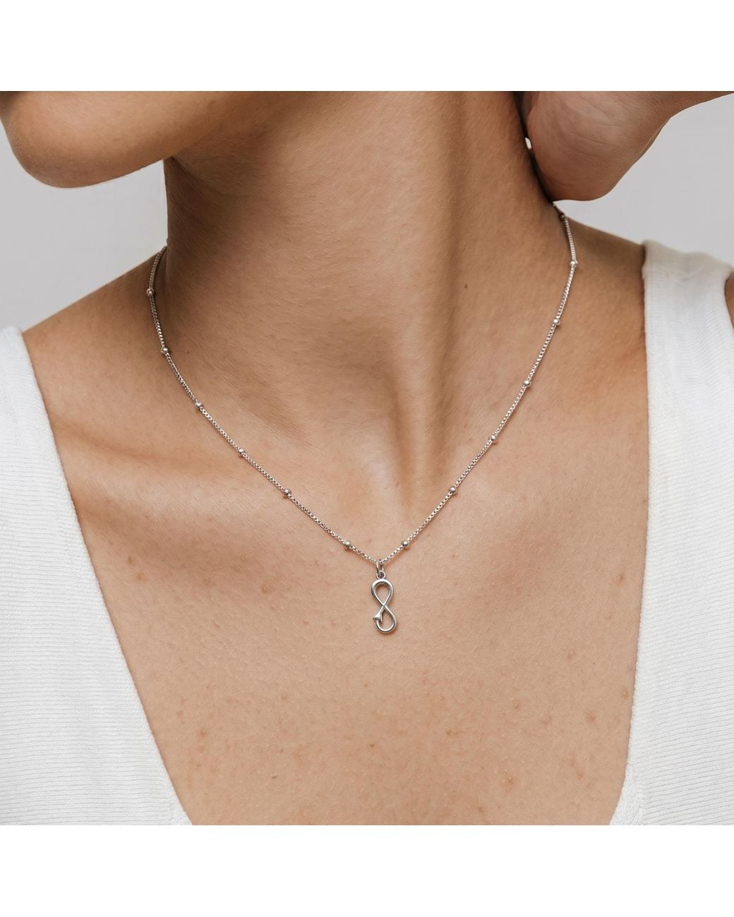With Love Darling Metallic Infinity Necklace