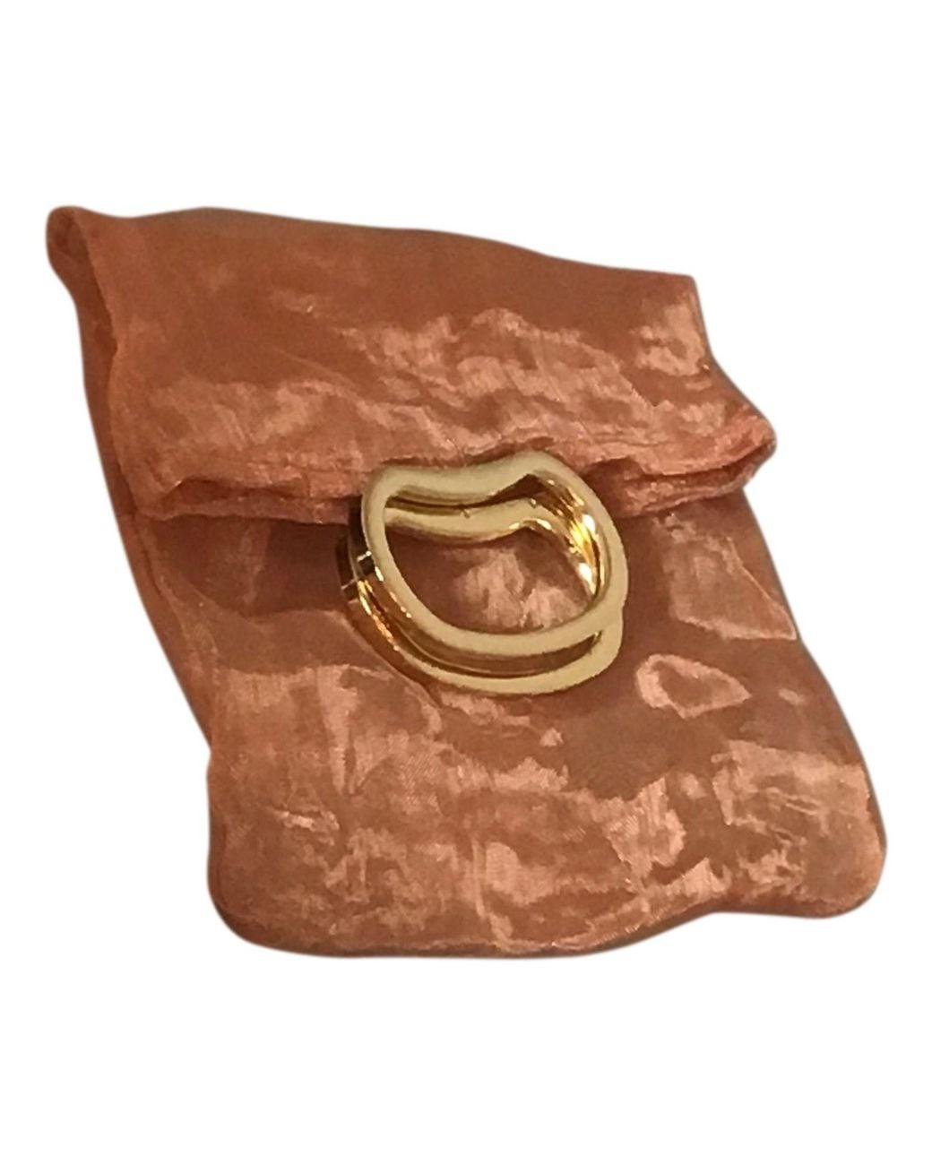 Romer Millinery Brown Copper Mesh Mini Tote Clutch