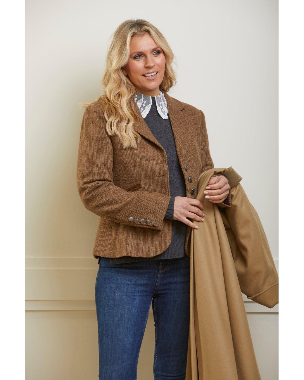 Guinea London Brown Herringbone Tweed Jacket