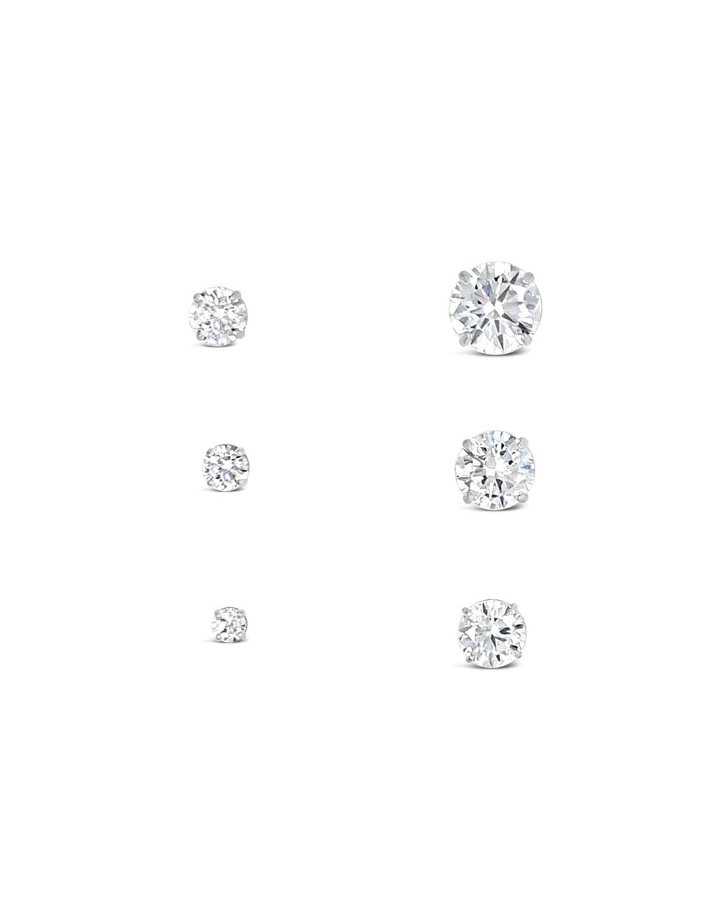 Lutiro White Round Seven Mm Studs