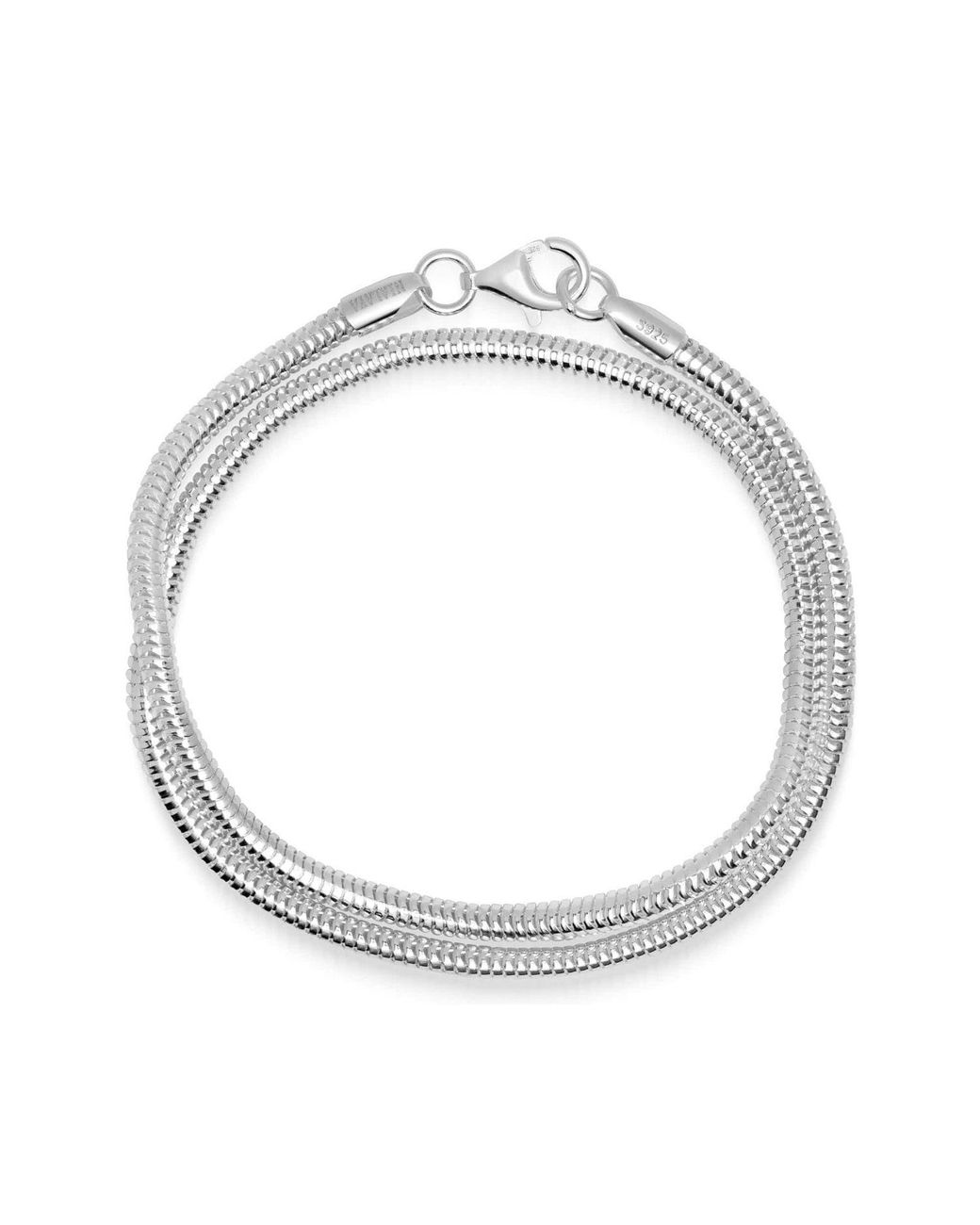 Nialaya Metallic Wrap-Around Chain Bracelet for men