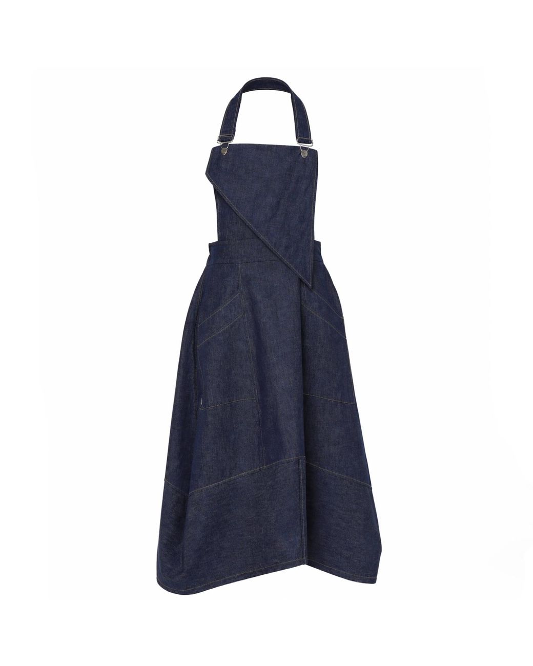 Metamorph Blue Avant-Garde Denim Pinafore Dress