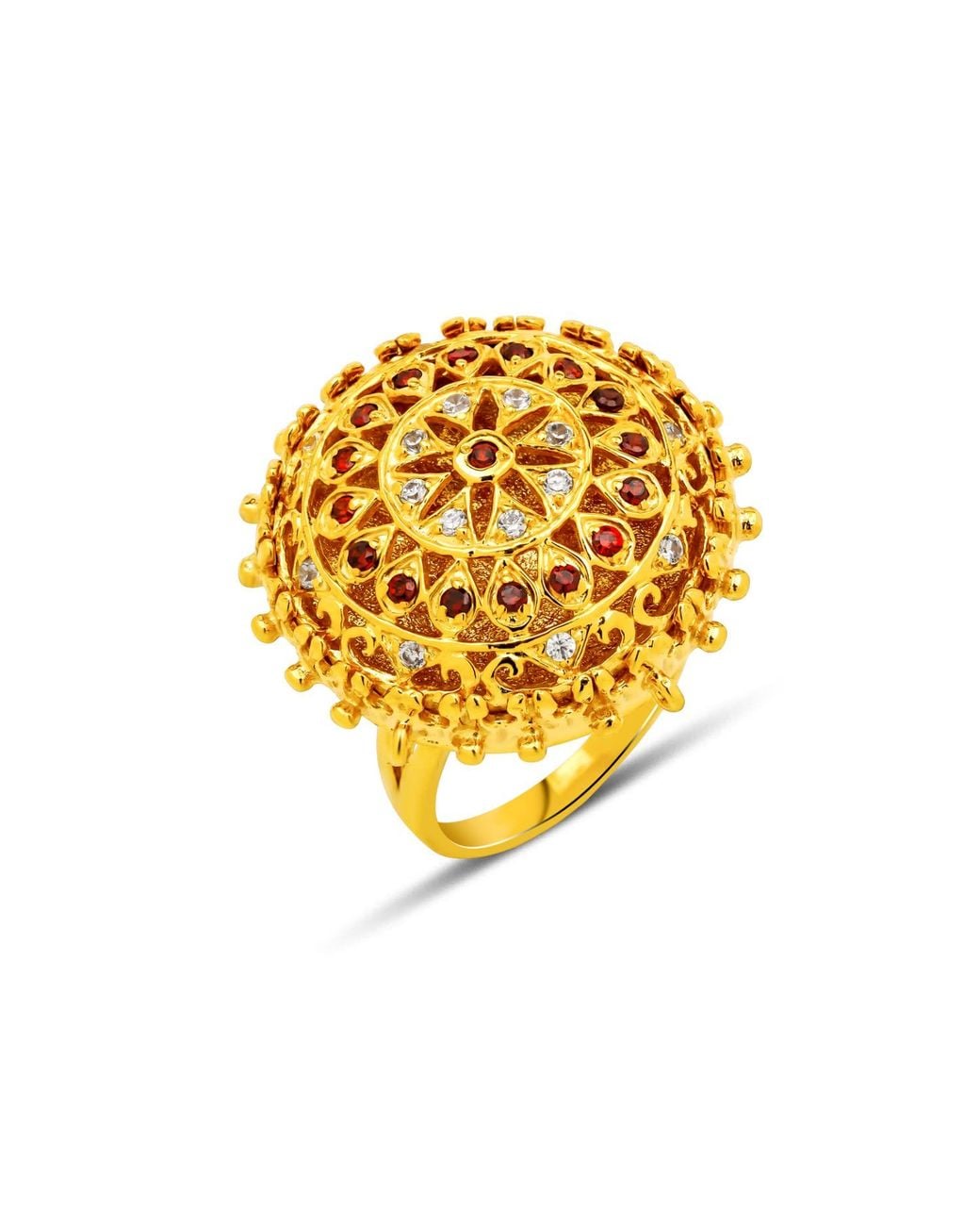 Najiba Metallic Yantra Sacred Geometry Ring