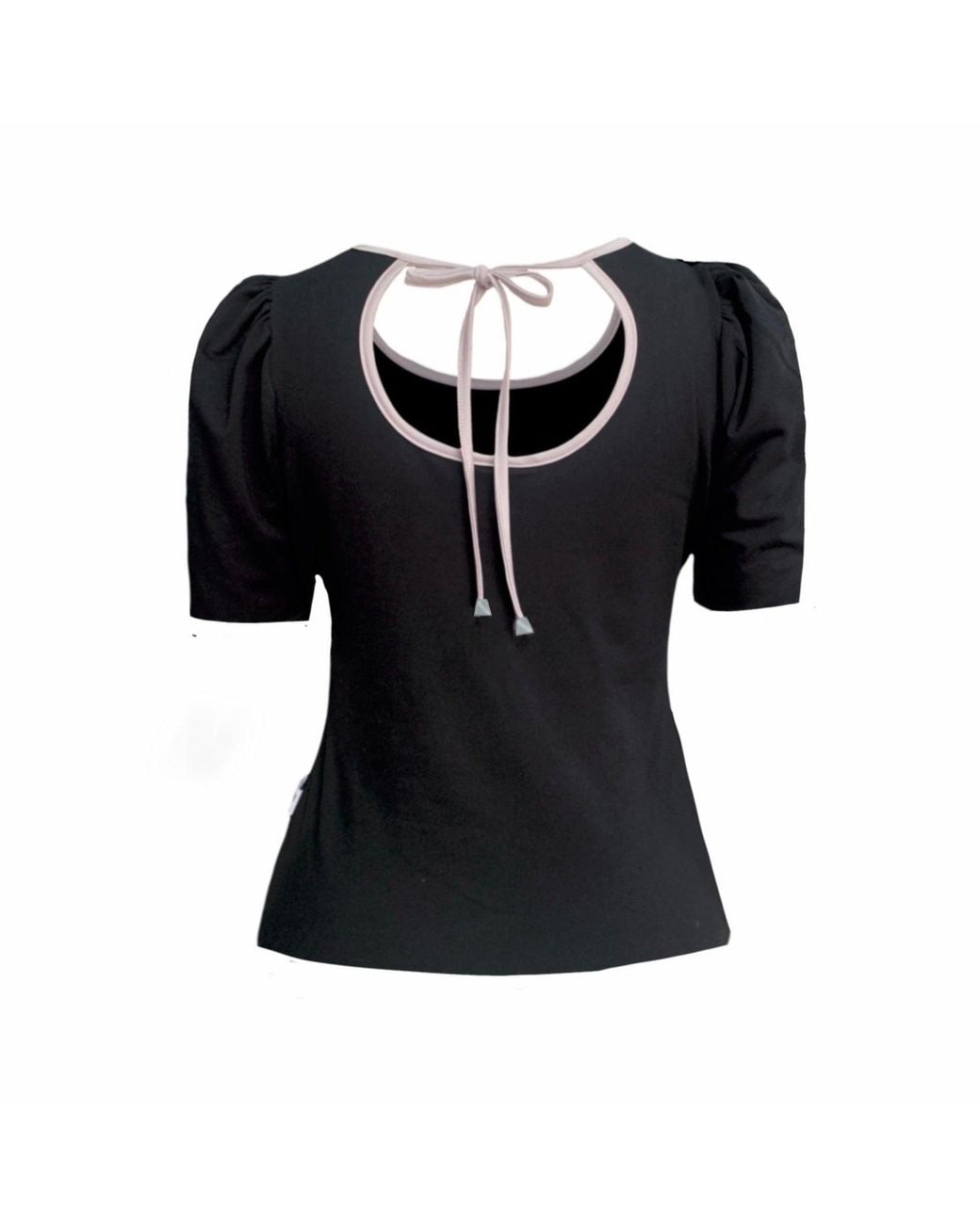 Frock Tales Black Belle Top With Scoop Neck