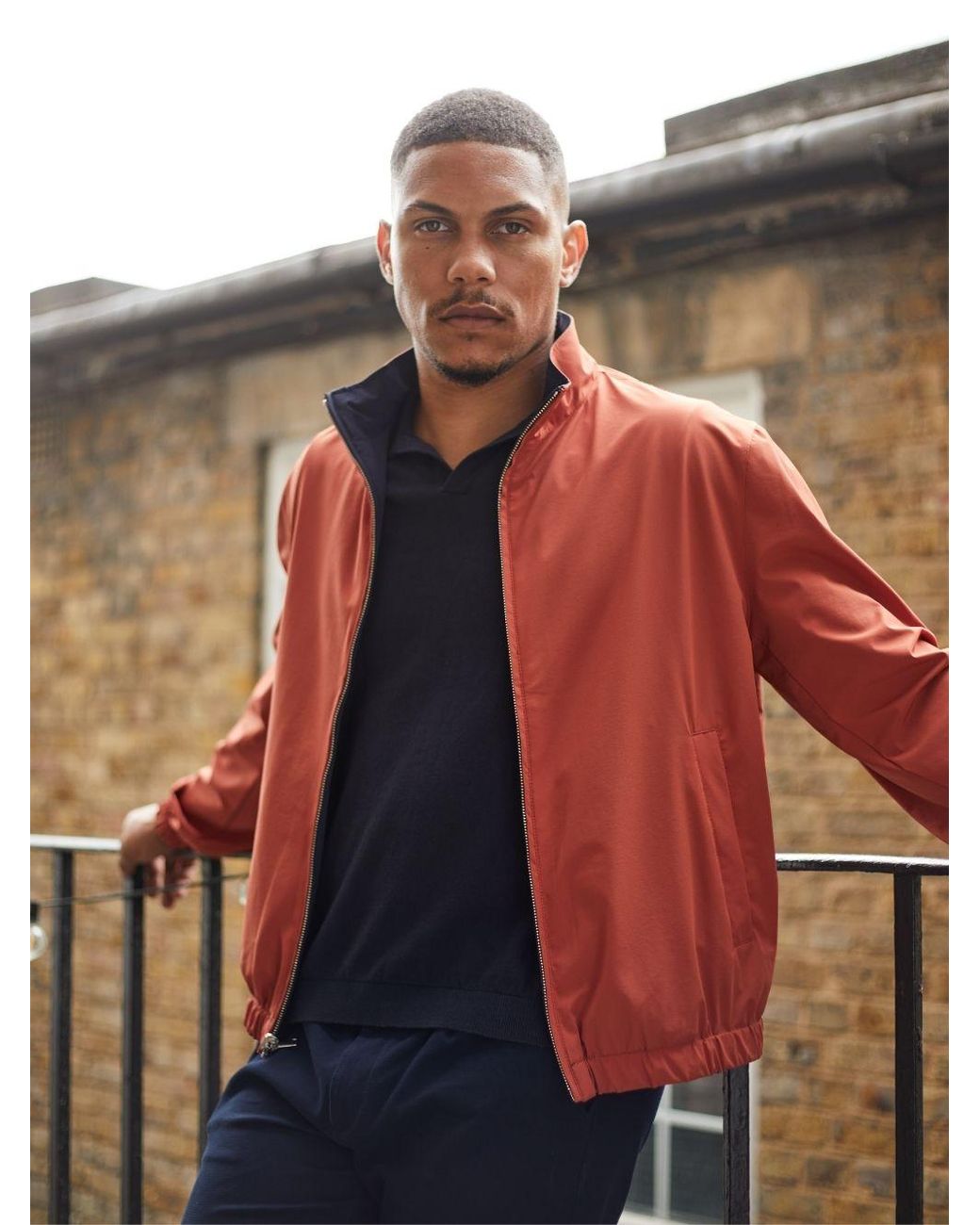 Guards London Red Eldridge Reversible Lightweight Harrington for men