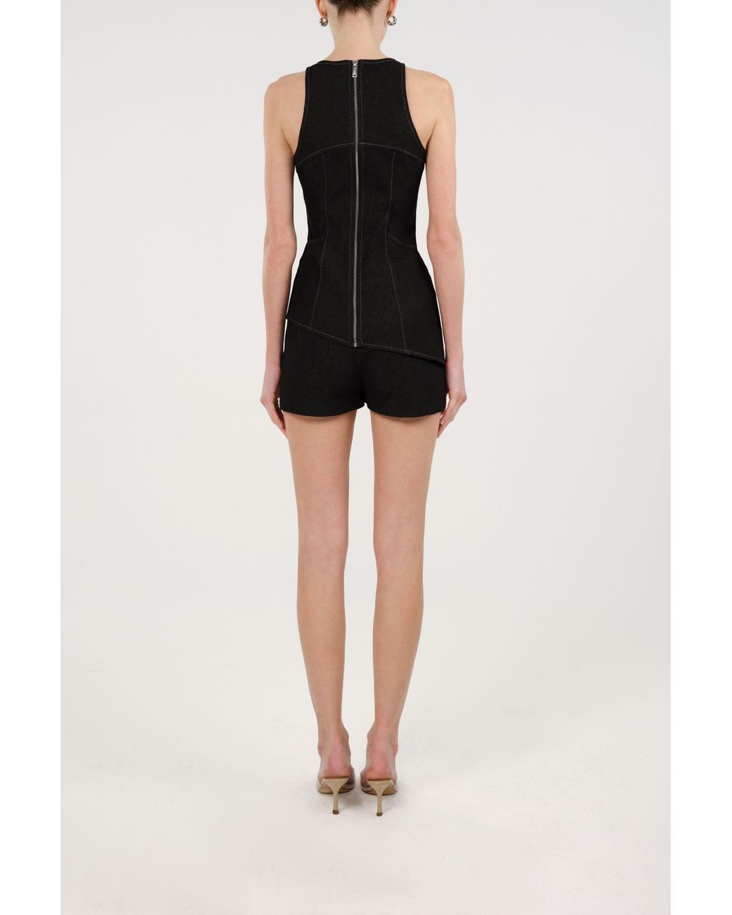 Nocturne Black Mini Denim Shorts