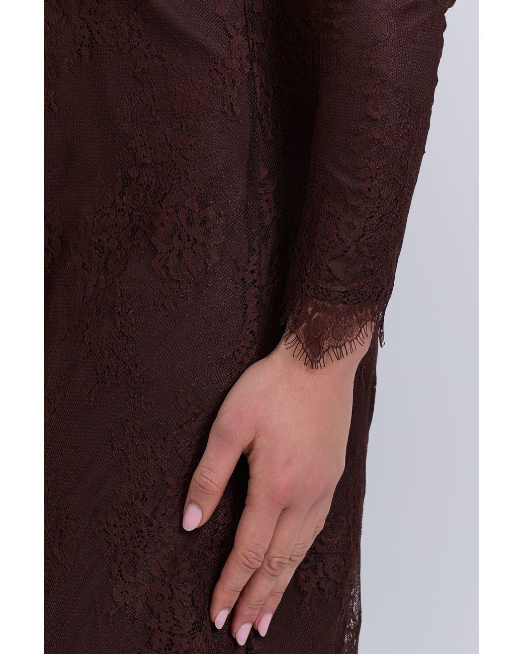 Rave on Trend Brown Lace Dress