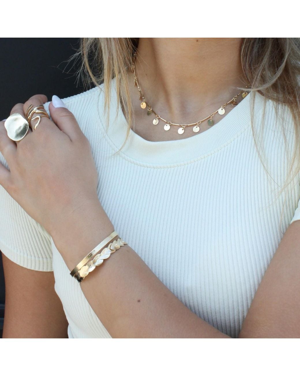 Marcia Moran Metallic Adalyn Coins Necklace