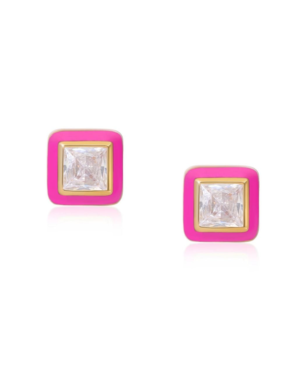Preeti Sandhu Pink Enamel Studs