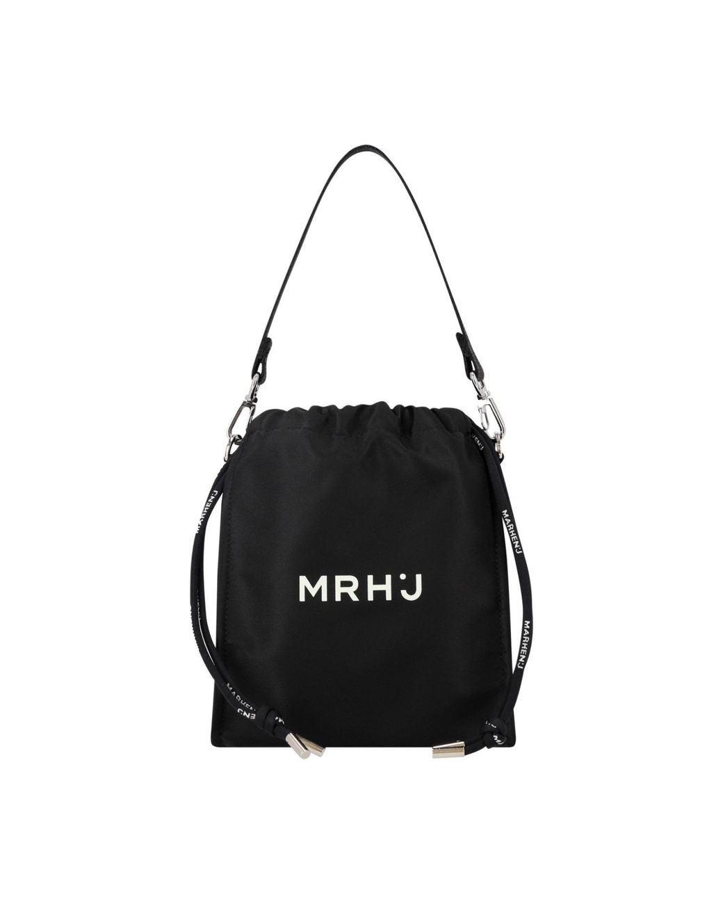 MARHEN.J Black Recycled Nylon Mini Cross Bag