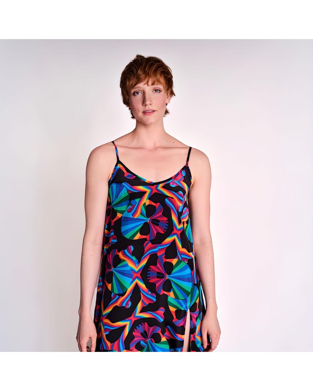 Any Old Iron Blue Skull Long Dress