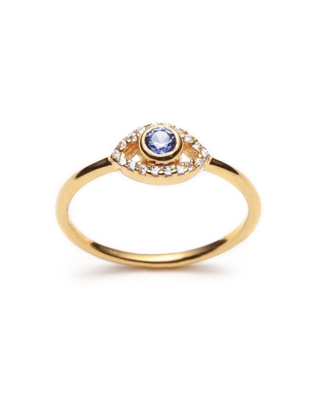 With Love Darling Metallic Sparkly Eye Ring