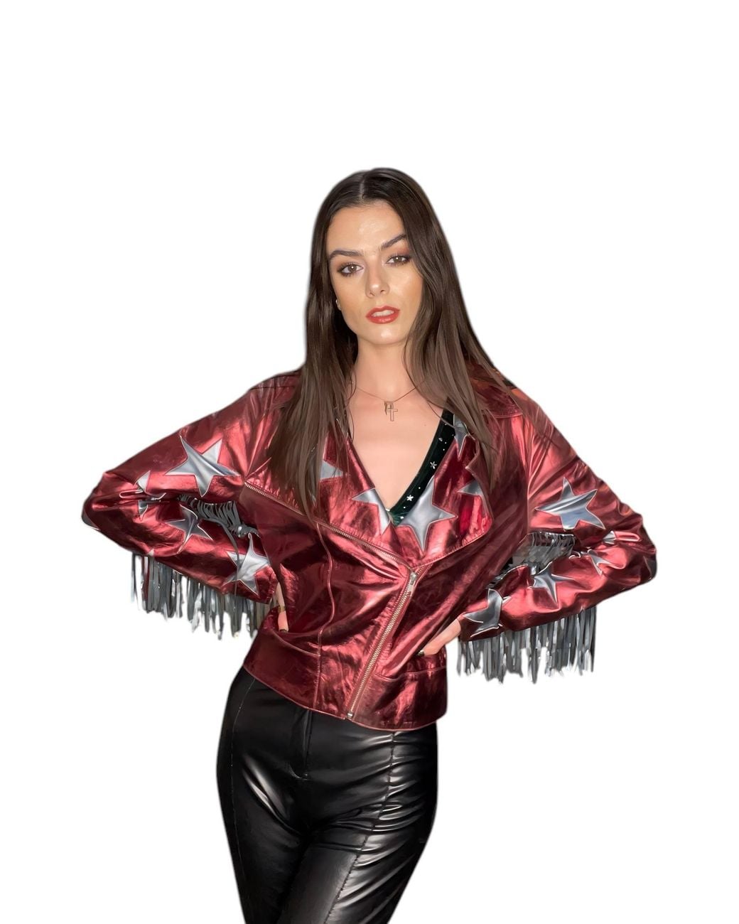 Any Old Iron Red Metallic Hell For Leather Moto