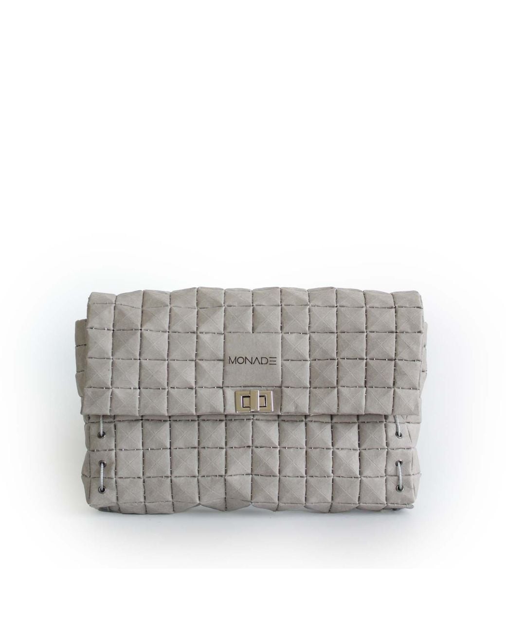 Monade Gray Clutch Bag Matte Stone