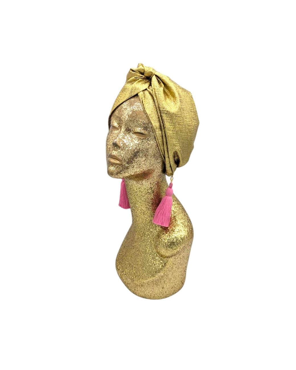 Julia Clancey Yellow Golden Snazzy Tassel Turban Twist
