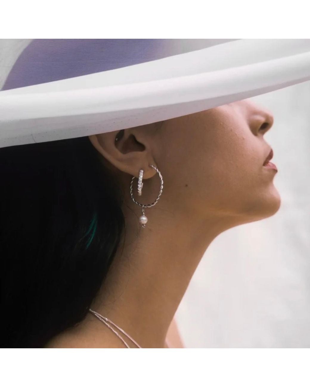 Adele Jade Metallic Hellenic Hoops