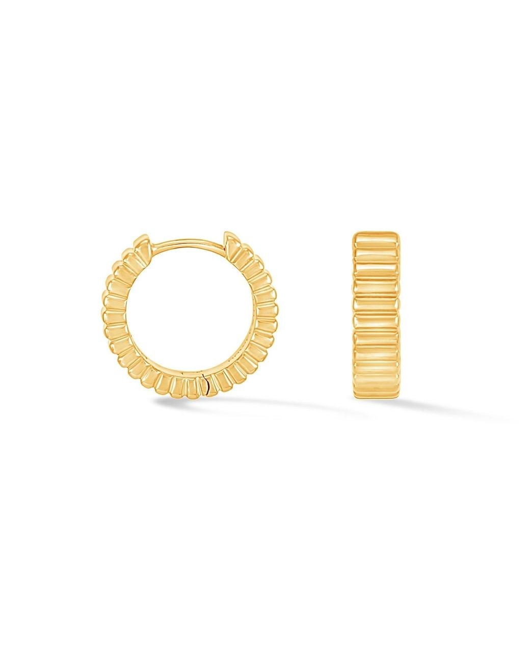 Dower & Hall Metallic Medium Humbug Huggie Hoops