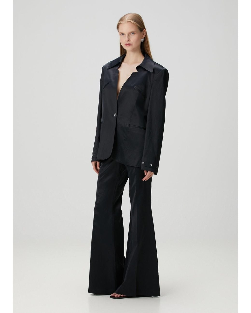 Pcfg Blue Shiny Woven Pant