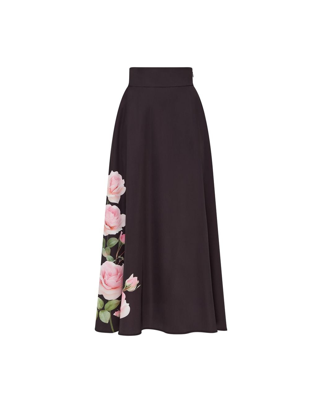 Sour Figs Purple Rose Placement A-Line Maxi Skirt