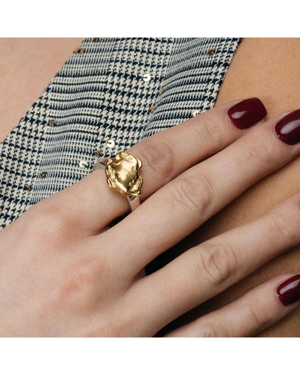 Moca Jewellery Metallic Flower Ring