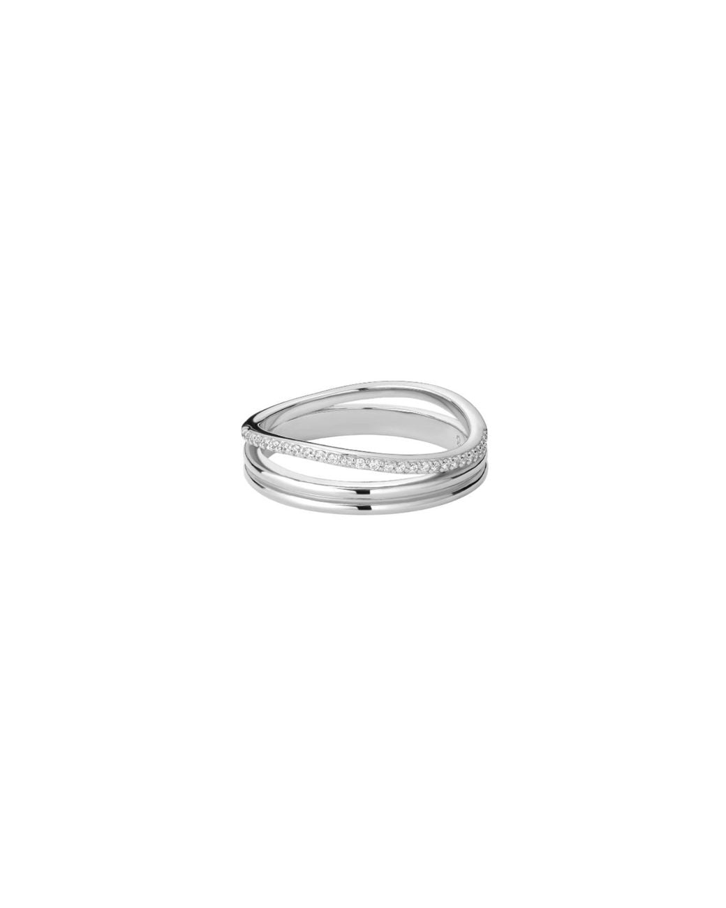 Vanhi White Noor Pavé Triple Band Ring