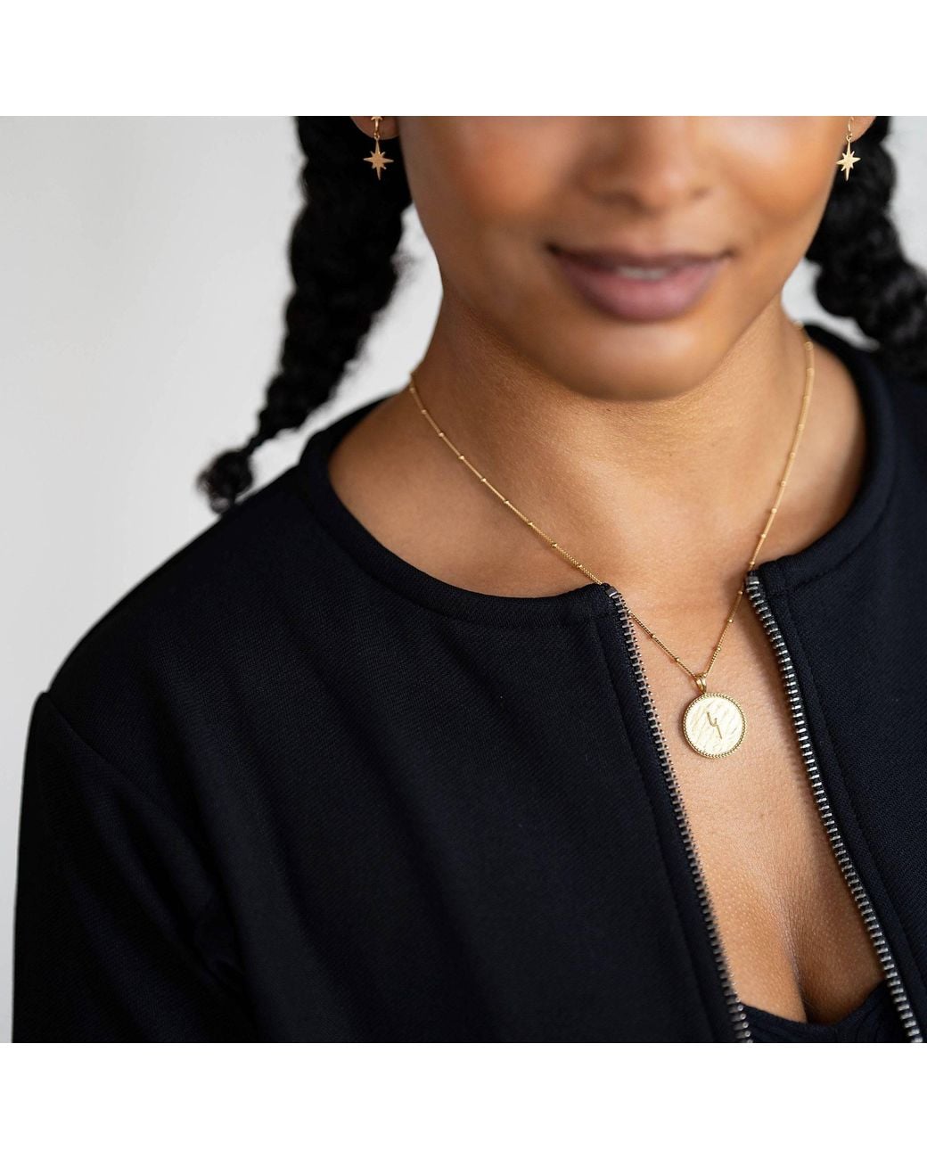 Claire Hill Designs Metallic Hope Coin Shorthand Necklace