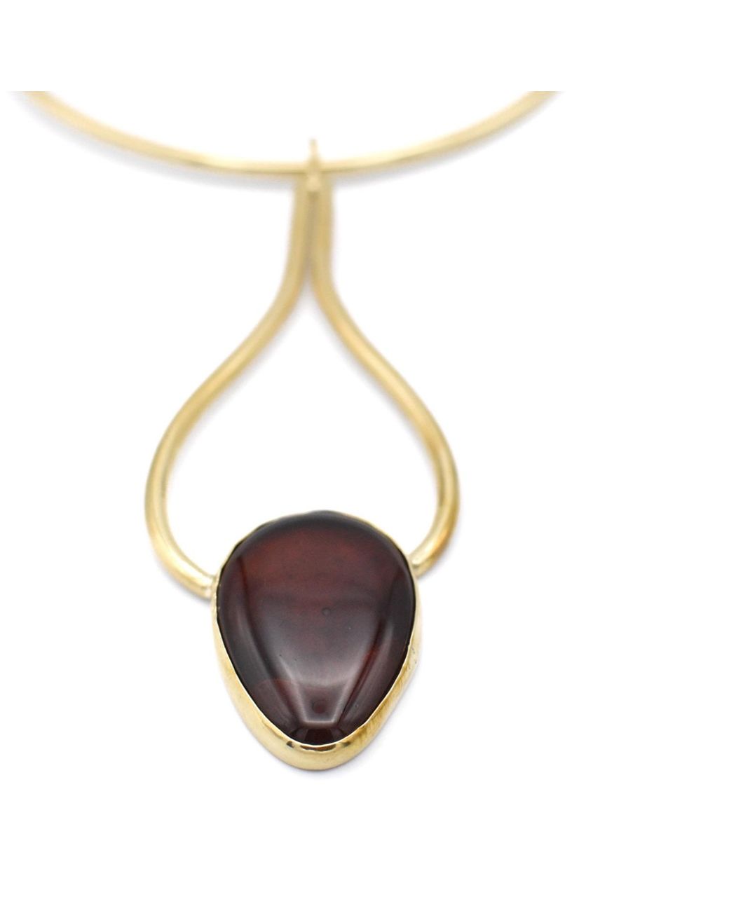 Lala Salama White Burnt Drop Choker