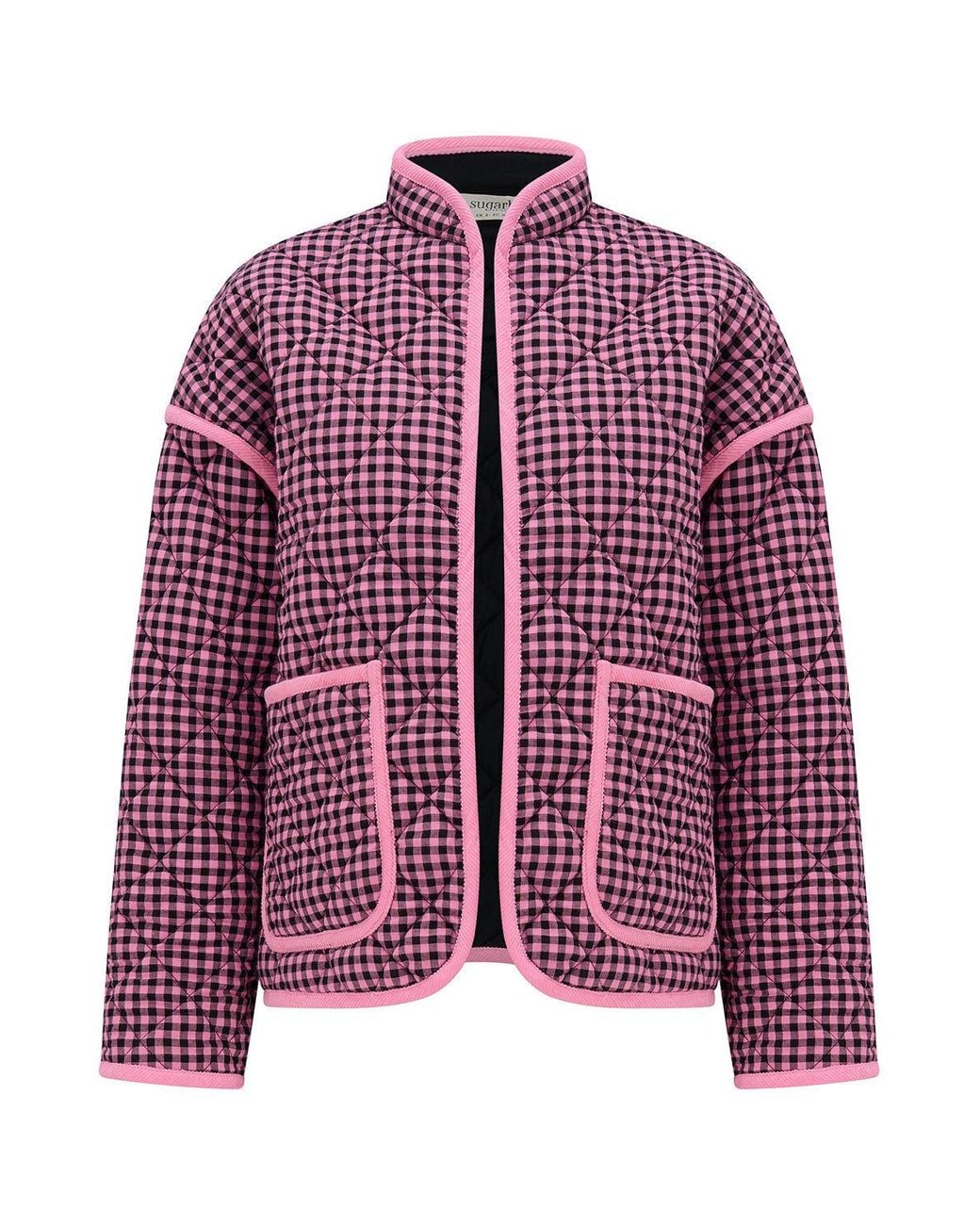 Sugarhill Purple Elowen Quilted Jacket Rose Gingham