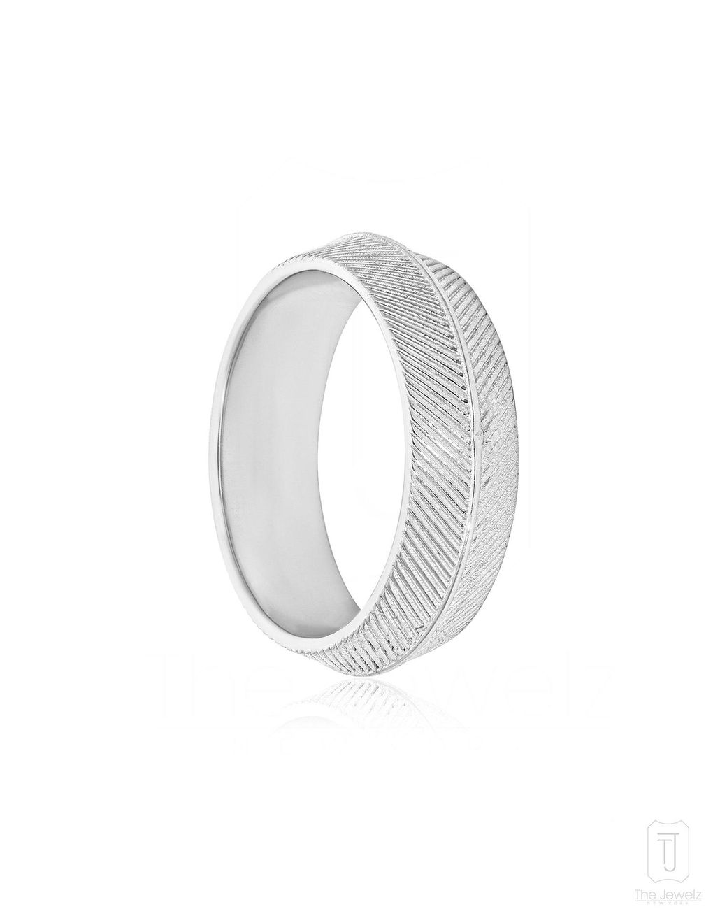 The Jewelz White Animus Iv:Xlii Band Ring for men