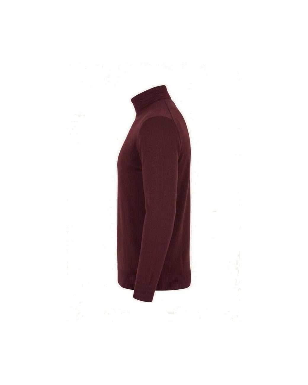 Ron Tomson Purple Roll Neck Knit Sweater for men
