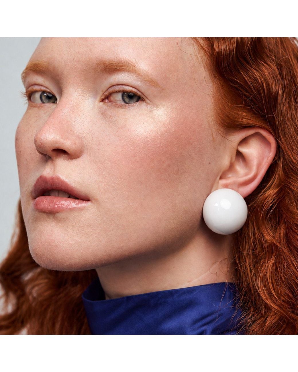 Saule Label White Neutrals Gaia Midi Earrings