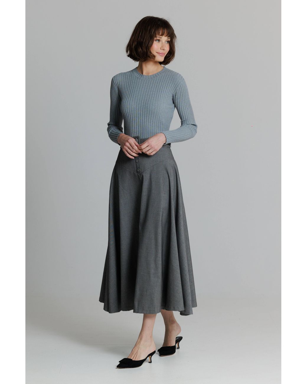 slim fit dress slacks Sojourner Midi Fit & Flare Dress Fit and Flare