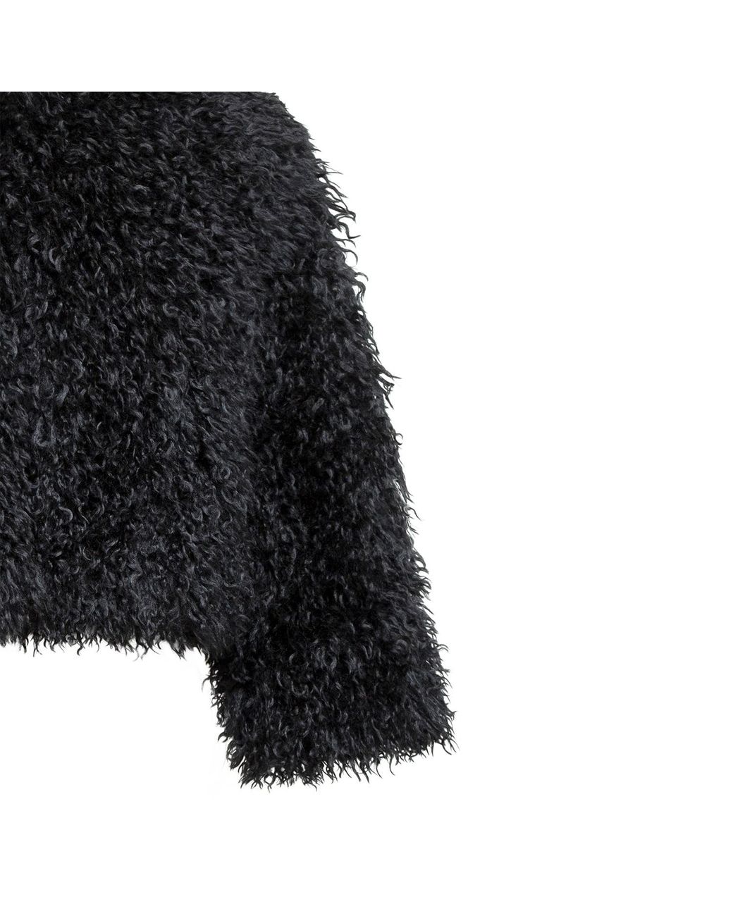 Audrey Vallens Black Miss Av Crop Fur Jacket