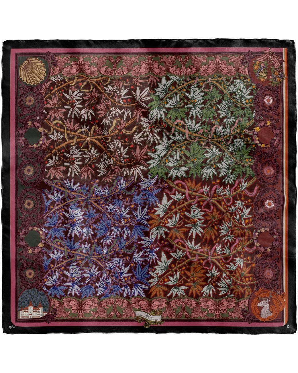 Kueen Purple Silk Scarf