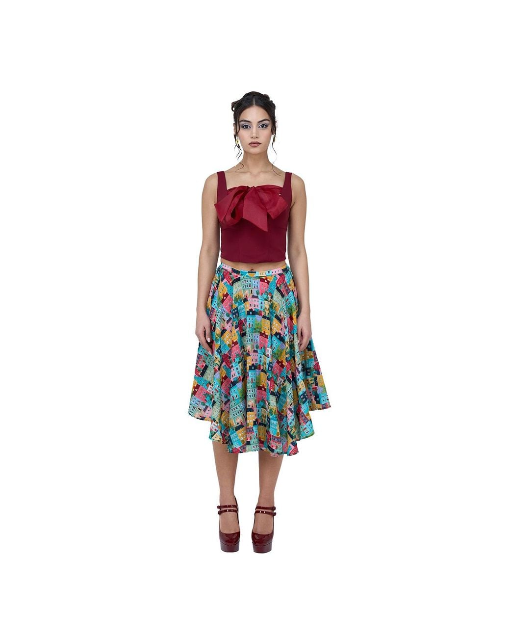 28Natelier Blue Silken Abode Skirt