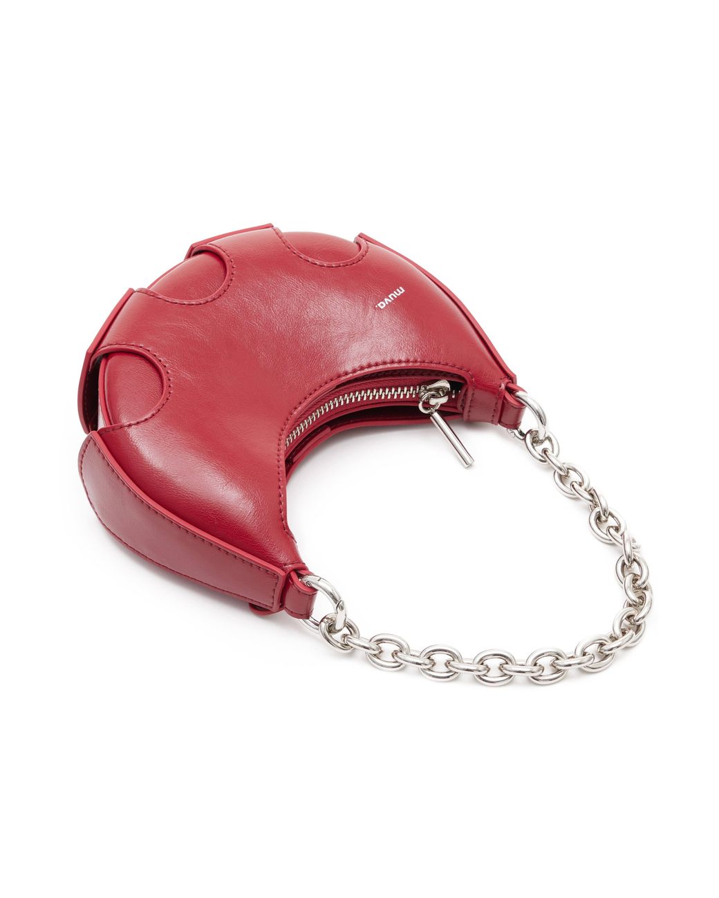 Amy Lynn Red Reno Leather Handheld Crescent Mini Bag