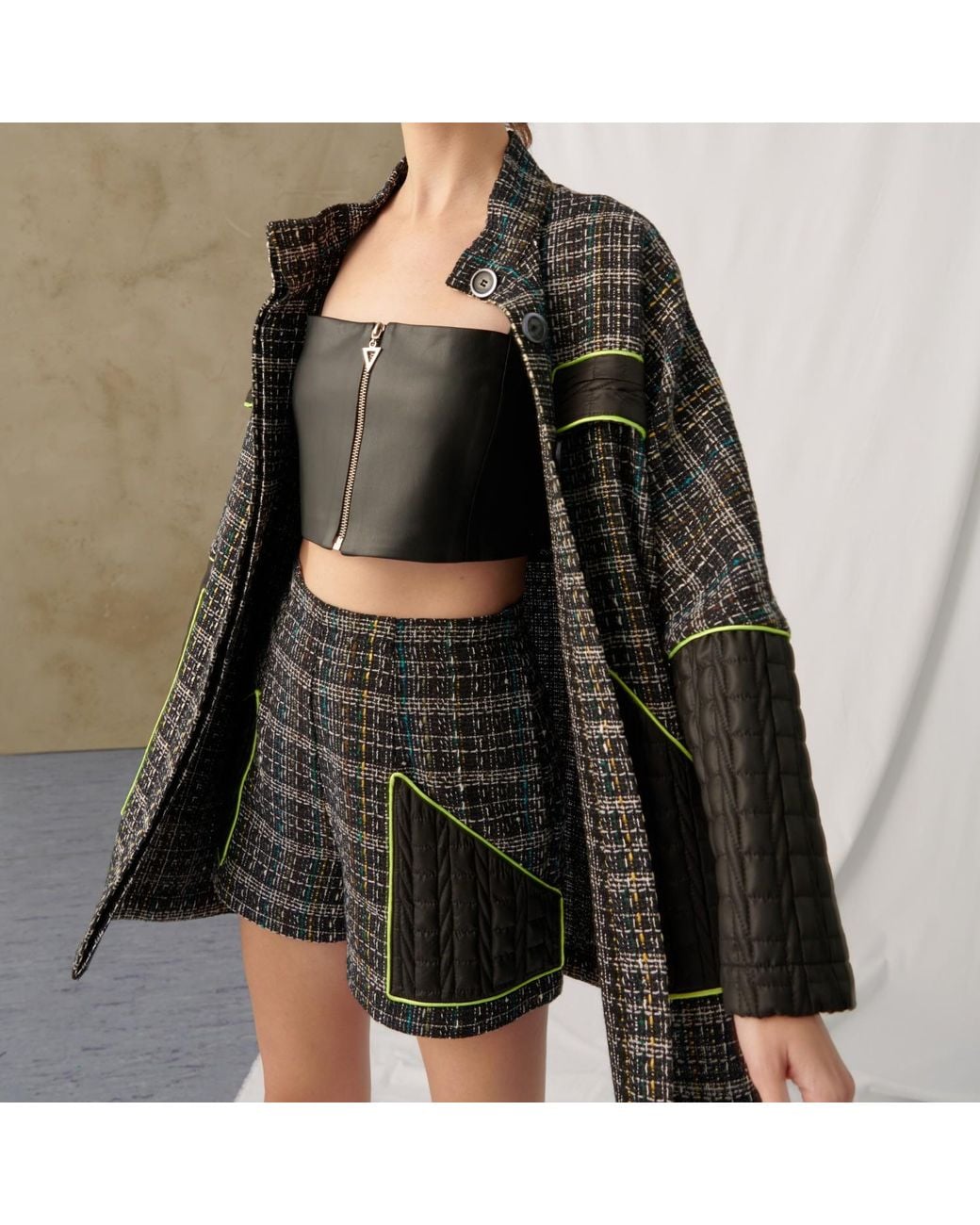 Mirimalist Black Brick Jacket Dress