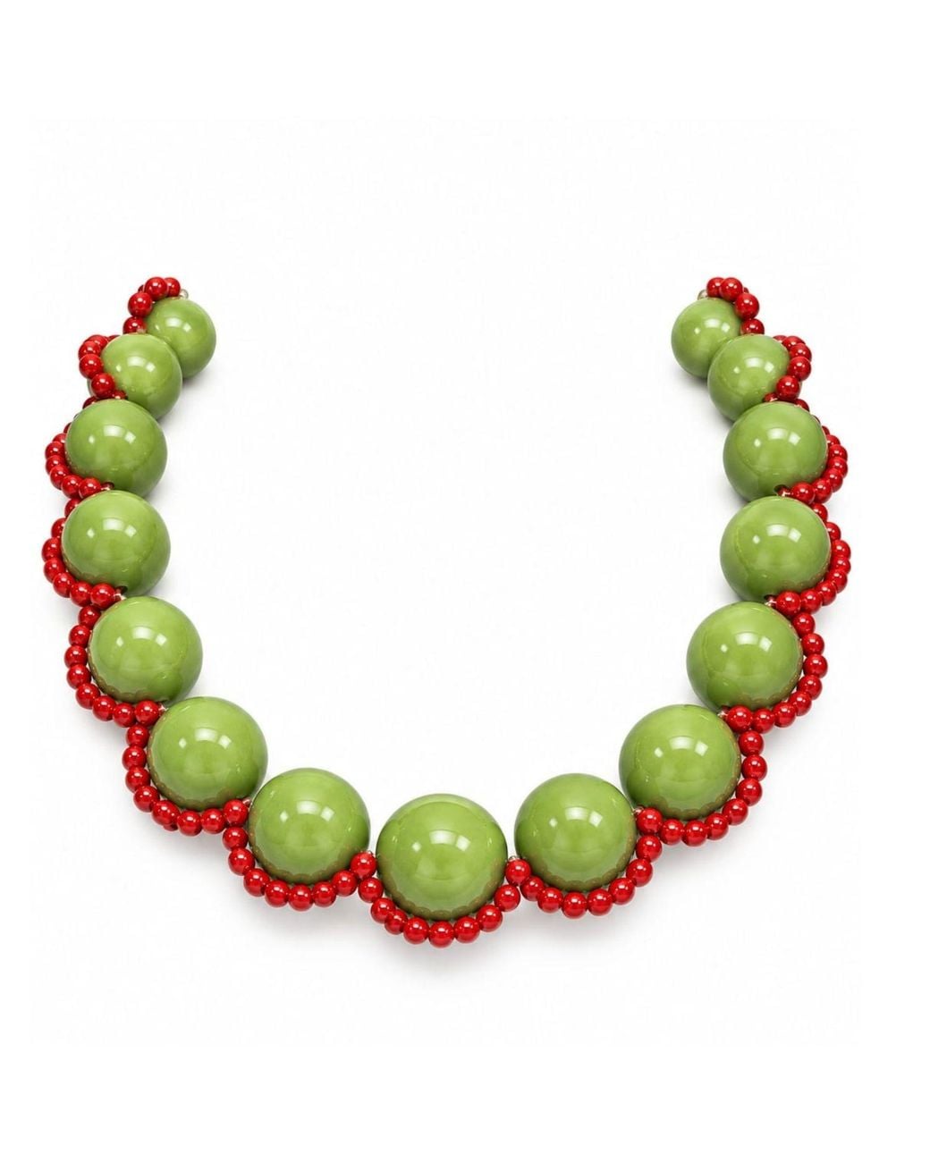 Eyeconic by Samar Ajram Green Vivian Festive Beaded Necklace