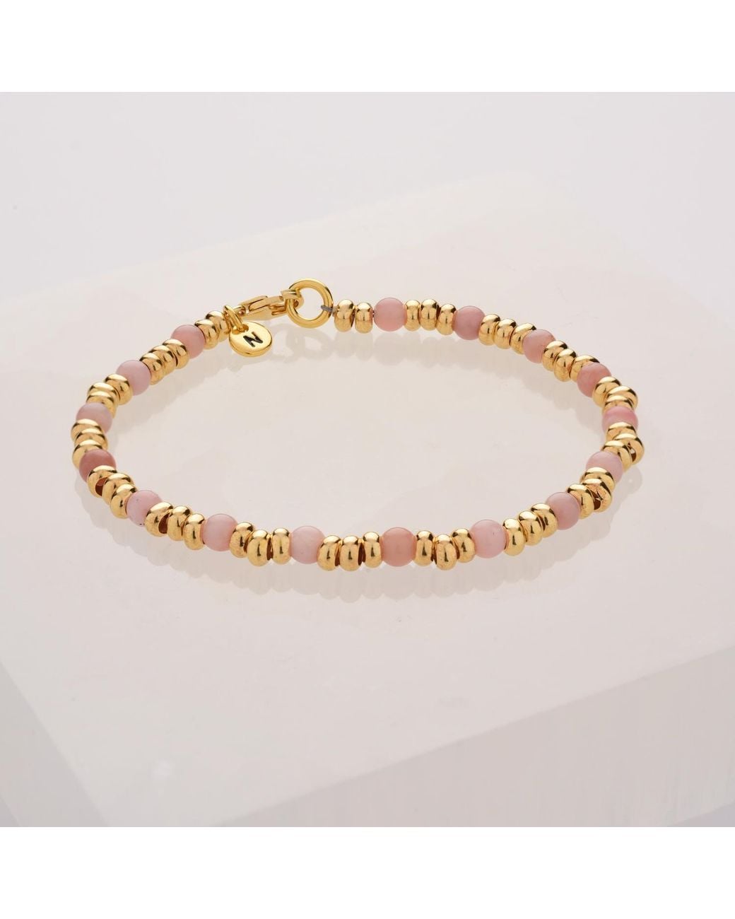 Nellou Jewellery Metallic Gem Bracelet October Birthstone Opal Plated Sterling