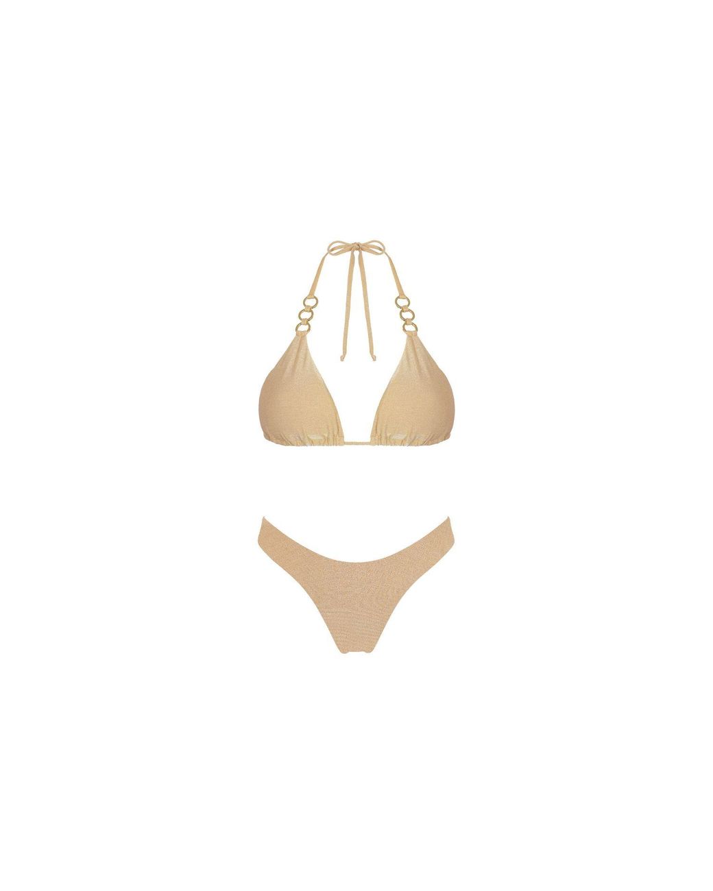 Aguaclara Metallic Doree Triangle Top