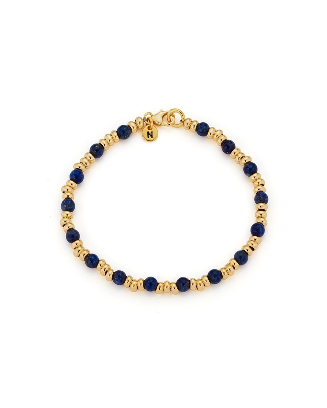 Nellou Jewellery Metallic Gem Bracelet September Birthstone Lapis Plated Sterling