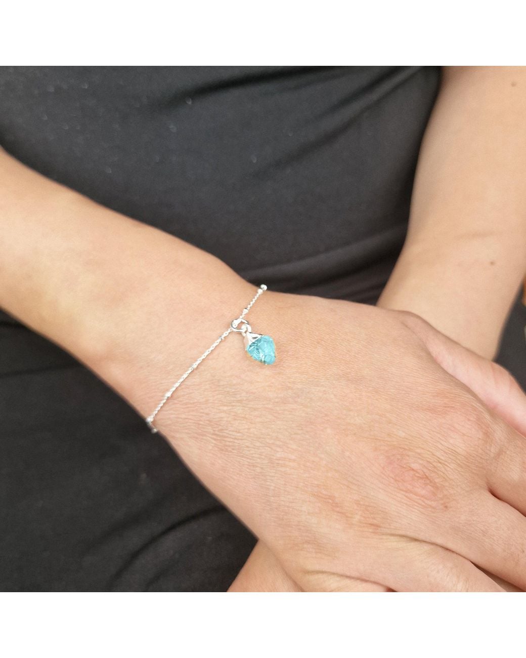 Sophelia White Raw December Birthstone Bracelet