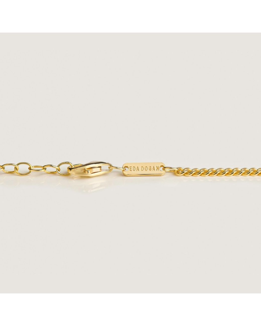 BY EDA DOGAN Metallic Paris Curb Chain Necklace