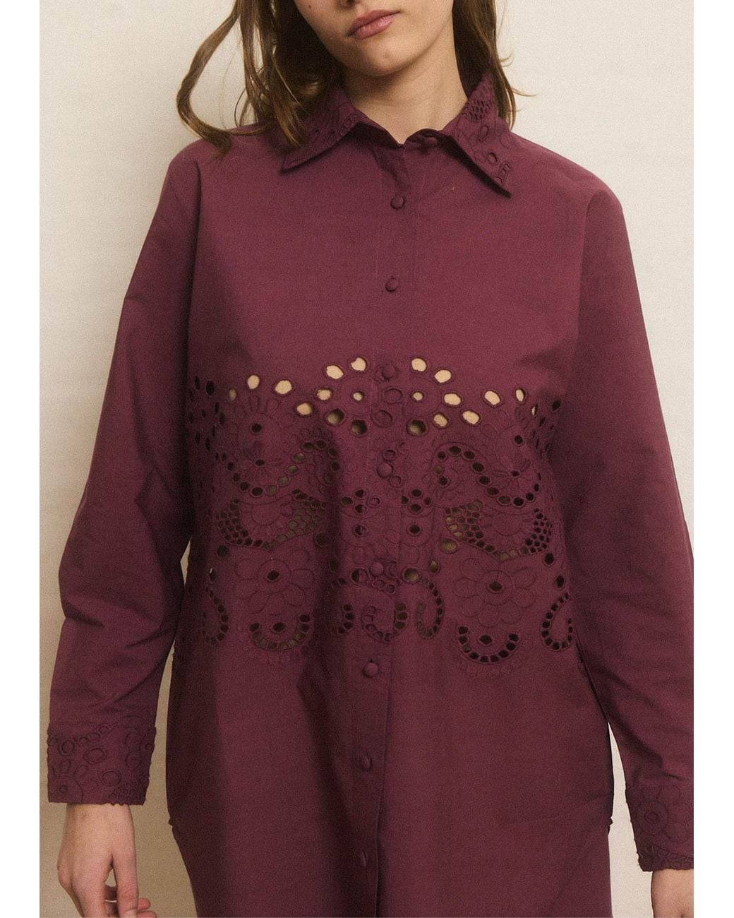 Helmstedt Purple Elsie Blouse