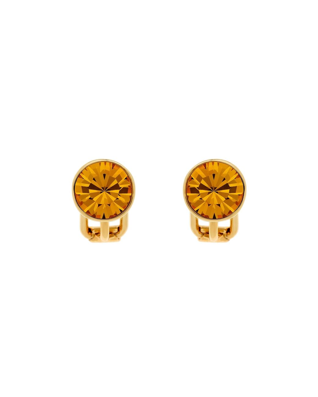 Emma Holland Jewellery Metallic Topaz Crystal Stud Clip Earrings