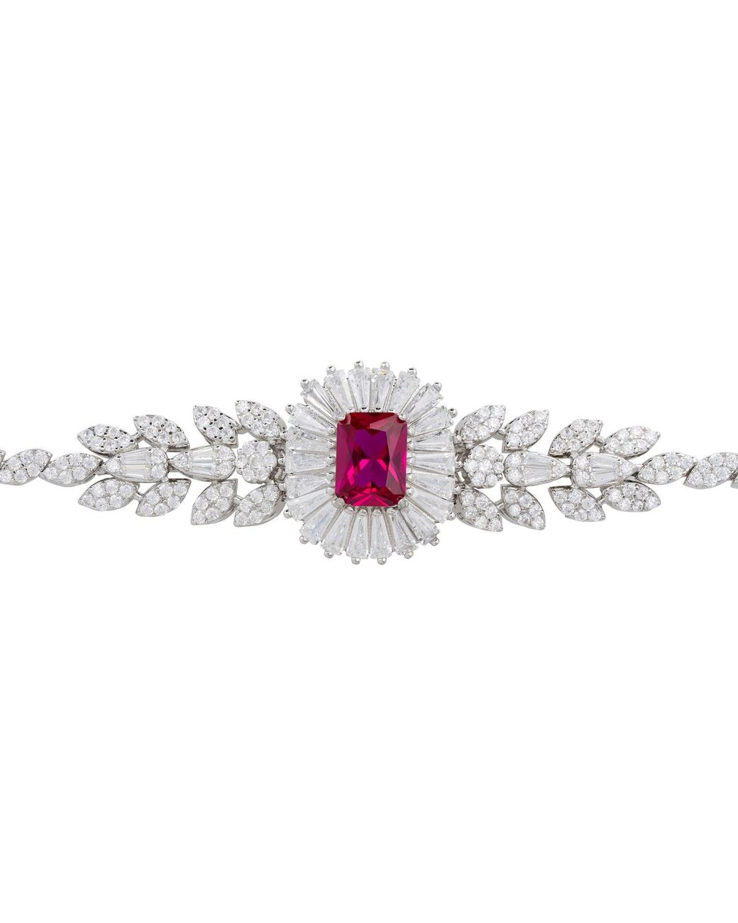 Latelita London Metallic Countess Gemstone Bracelet Ruby