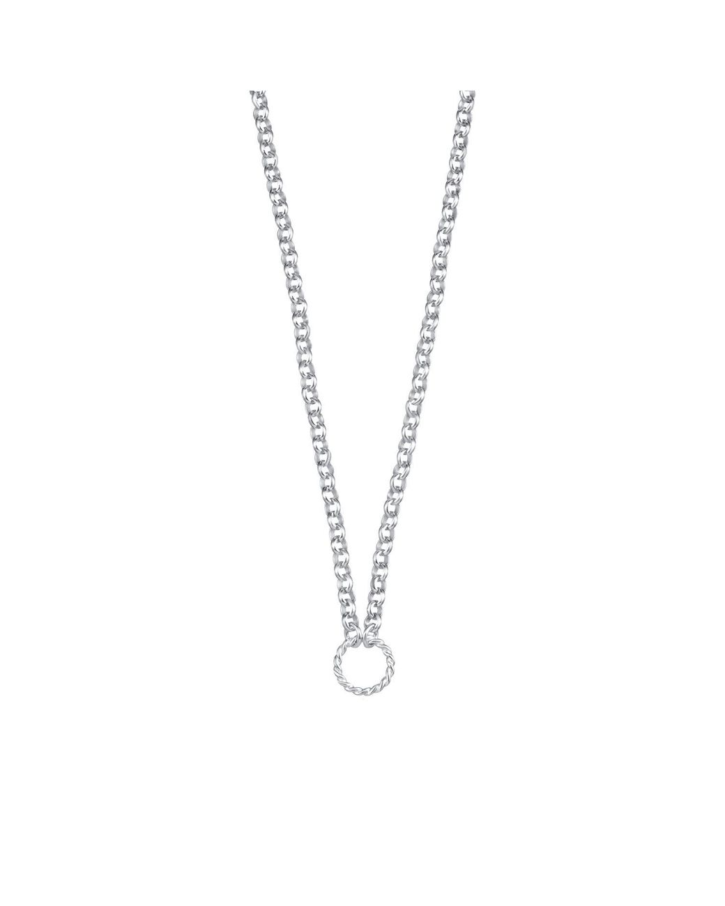 Lily Charmed Metallic Sterling Eternity Twist Charm Collector Necklace