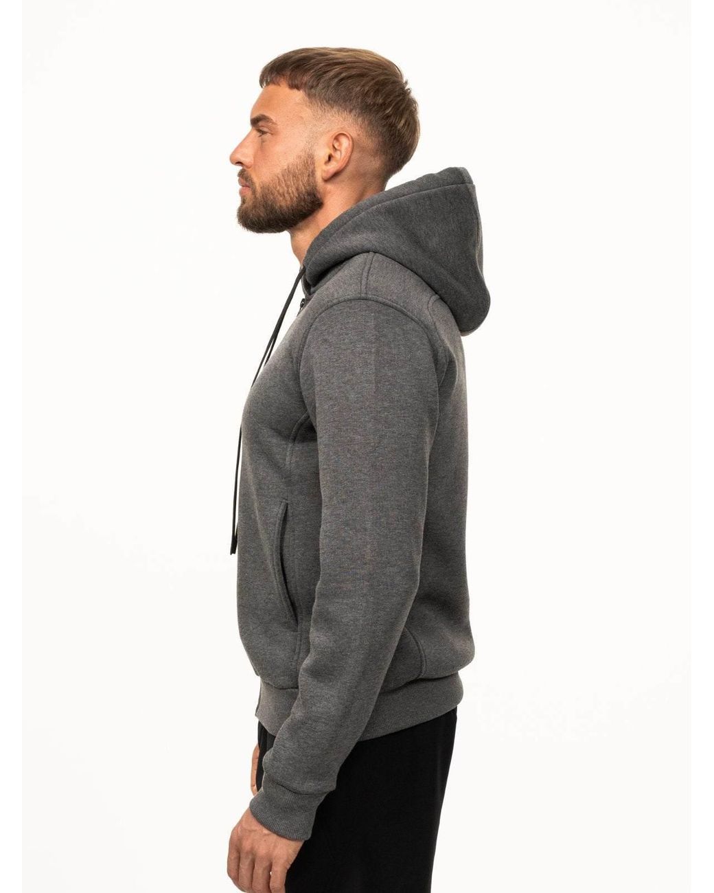 Saved Lab Gray Zip Hoodie for men