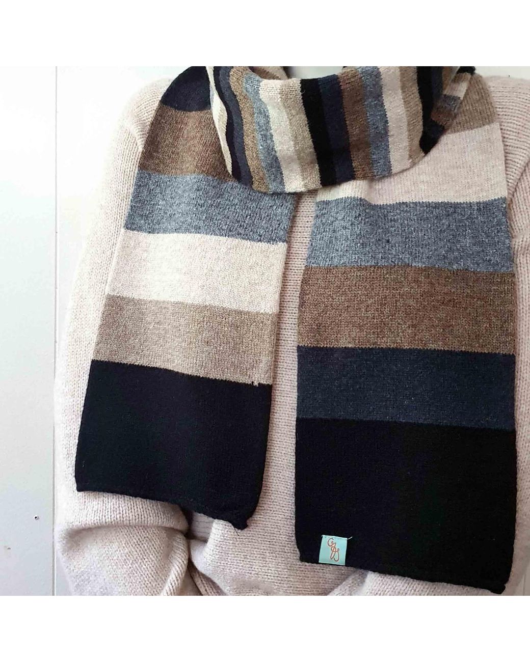 Otto & Spike Black Scarves for men