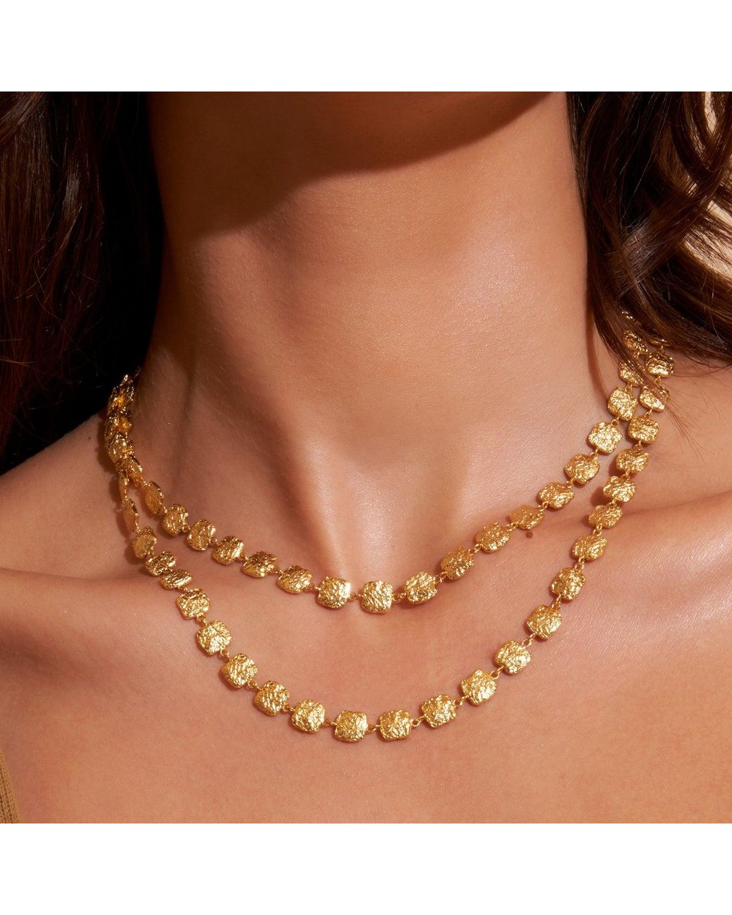 ARMS OF EVE Metallic Emilia Gold Necklace